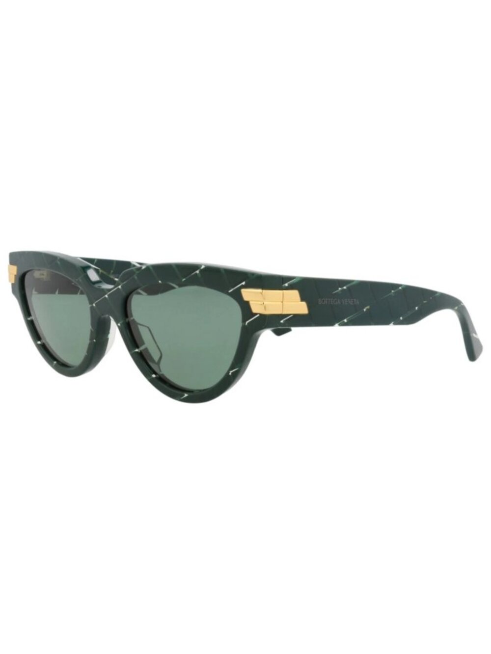 New Bottega Veneta Women's Sunglasses Cat Eye Acetate Frame Green Green Green